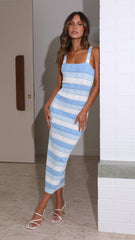 Mikayla Midi Dress - Blue