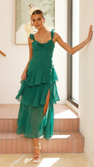 Achelle Maxi Dress - Forest Green