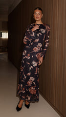 Koah Long Sleeve Maxi Dress - Flower Print