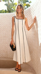 Adelina Maxi Dress - Oatmeal