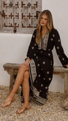 Ellarose Maxi Dress - Black/Beige