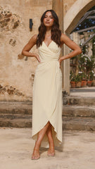 Pamela V Neck Maxi Dress - Yellow