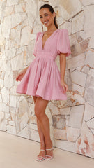 Erin Mini Dress - Soft Pink