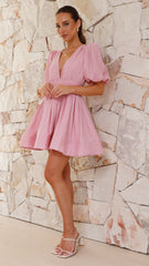Erin Mini Dress - Soft Pink