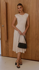 Seona Knit Midi Dress - Natural