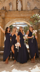 Pamela V Neck Maxi Dress - Navy