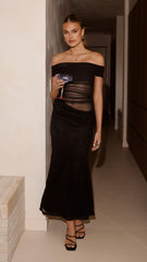Tiarna Off The Shoulder Maxi Dress - Black
