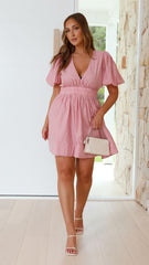 Erin Mini Dress - Soft Pink