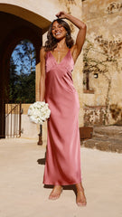 Ziah Maxi Dress - Baked Rose